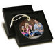 Photo Plus Text Glass Ornament Image 3 of 10